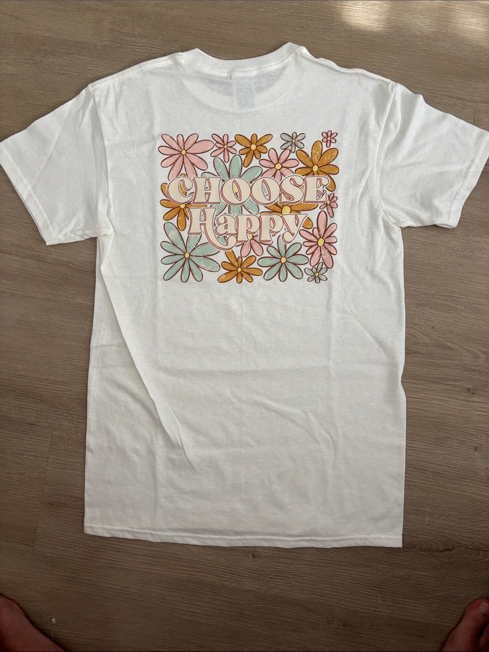 Choose Happy White Graphic Tee